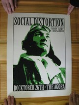 Social Distortion Tiger Army Explosion Screen Print Poster Oct 26 Agora-... - $268.94