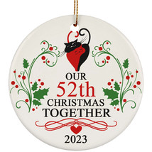 52th Wedding Anniversary 2023 Ornament Gift 52 Year Christmas Married Co... - $14.80