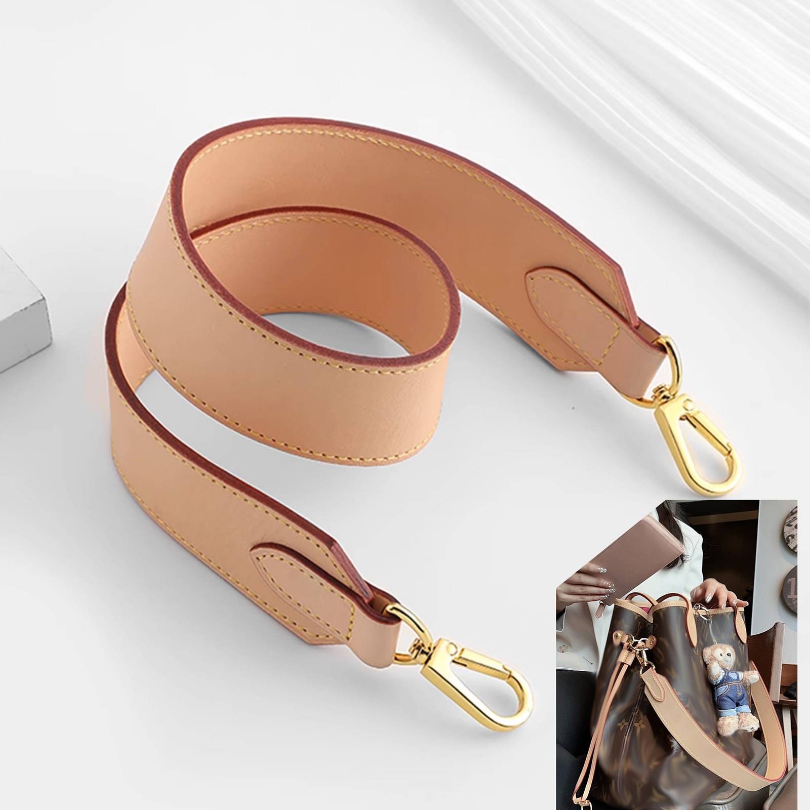 38mm Width Handle Crossbody Shoulder Handle Purse Strap /Pattern Black Red Brown