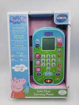 VTech Peppa Pig Let&#39;s Chat Learning Phone Blue Kids toys - $18.80