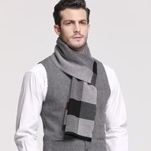 Soft Cashmere Wool Plaid Scarf - Striped Long Warm Scarf - £13.13 GBP+