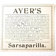 Ayer&#39;s Sarsaparilla Medical 1897 Advertisement Victorian Quack Medicine ... - $368.12 MXN