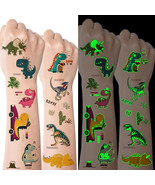 10pcs Luminous Temporary Fake Tattoo Glow in The Dark Dinosaur Mermaid L... - $27.27 CAD