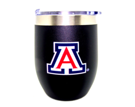 Arizona Wildcats NCAA Stainless Steel Stemless Wine Glass Tumbler 12 oz Black - £21.28 GBP