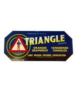 1950 Triangle Brand Citrus Crate Label Florida Agricultural Advertising ... - $10.22