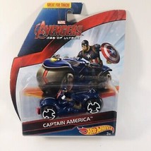 Marvel - Avengers Age of Ultron Captain America Die-Cast Car Hot Wheels ... - £14.99 GBP