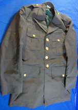 Serge Tropical AG-344 Class A Dress Green Army Dress Uniform Coat Jacket 37L - £32.36 GBP