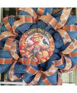 Happy Fall Yall Door Wreath  Rustic Mesh Autumn Decor  22 Inch - $59.99
