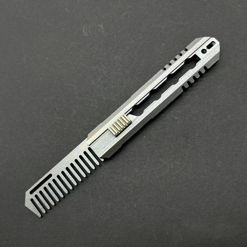 EDC Titanium Alloy Comb EDC Super Light Titanium Comb Hair Cutting Portable EDC - £81.12 GBP