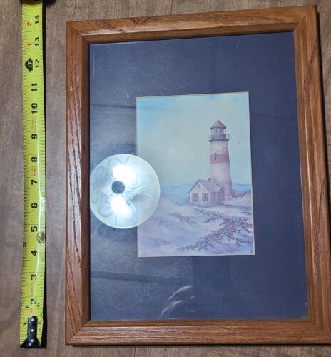 Art print: A Quiet Harbor by Sherry Masters Lighthouse 13 x 10.5 Framed Item image 3