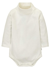 CuteOn Baby Boys Girls Solid Turtleneck Cotton Bodysuit, Beige 6 Months - £10.16 GBP