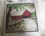 Vintage Family Circle Crewel Kit D302 Covered Bridge 14&quot;x14&quot; New and Sea... - £19.76 GBP
