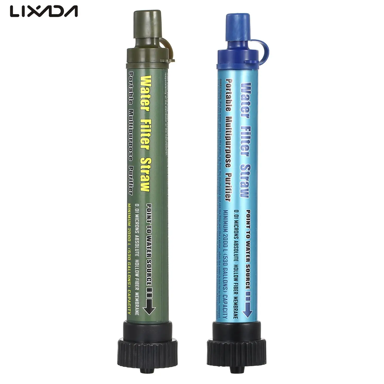 1/2pcs Water Filter Portable Outdoor Water Purifying Emergency Device Personal - £16.90 GBP+