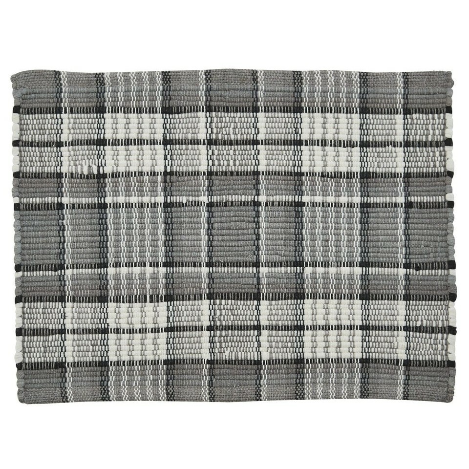 Gray Plaid Chindi Placemats Set - $126.70