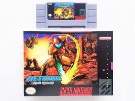 Super Metroid Zero Mission - Custom Case / Game Super Nintendo (SNES) - £21.22 GBP+