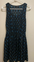 Juniors Dress Tank Top Style Size M Medium Black &amp; Blue by Cotton On Kne... - £4.46 GBP