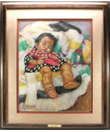Little Cheyenne Original Pastel Painting by Carol Theroux 28 x 24 Frame ... - $1,600.00