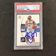 2005-06 Upper Deck SP Authentic #86 Carlos Boozer Signed Card PSA Slabbed Jazz - £39.61 GBP