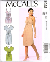 McCall&#39;s M7922 Misses 6 to 14 Knotted Front Dresses Uncut Sewing Pattern New - £11.68 GBP
