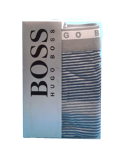Hugo Boss MEN&#39;s Blue Stripes Logo UNDERWEAR TRUNK BOXER BRIEFS Cotton Si... - £18.36 GBP