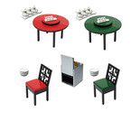 Chinese Dim Sum Miniature Restaurant Mini Figure Table Chair Sauce Warme... - $19.90+