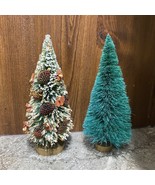 Lot of 2 Vintage Small Bottle Brush Trees Decorated Made in Japan Christmas - €76,55 EUR