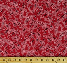 Cotton Bandana Pattern Paisleys Designs Fabric Print by the Yard D772.52 - £8.75 GBP