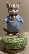 Beatrix Potter Music Figurine The Tale of Tom Kitten Schmid Happy Wanderer 1977 - £24.27 GBP