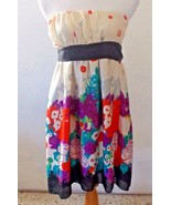 Charlotte Russe Juniors Dress Medium Floral Multicolor Strapless Empire ... - $14.99