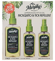 Murphy&#39;s Naturals Insect Repellent Spray Lemon Eucalyptus Oil/3 pack - £19.98 GBP
