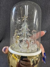 Beautiful Vintage Enesco Spun Glass Nativity Under Dome Wind Up Musical works - £10.50 GBP