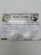 Warhammer Age Of Sigmar Blood Stalkers Shadow And Pain Warscroll Stat Sheet - $8.90