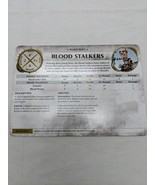 Warhammer Age Of Sigmar Blood Stalkers Shadow And Pain Warscroll Stat Sheet - $12.31 CAD