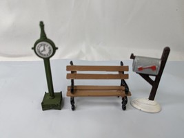 Department 56 Street Clock Metal with Bench and Mailbox - $12.95