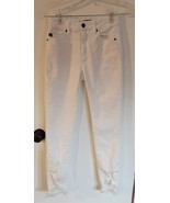 Womens 1 KanCan Distressed Punk White Skinny Denim Jeans KC8395WT Frayed... - $8.91