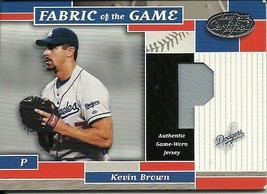 2002 Leaf Certified Materials Fabric Of The Game Position Kevin Brown 92 10/25 - £19.67 GBP