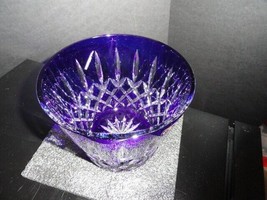 AJKA Arabella Crystal  Ice Bucket Cobalt Blue Measures 6.25&quot; Diameter by... - $245.00