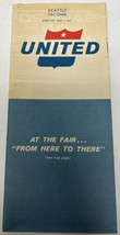United Airlines Seattle Tacoma June 1, 1964 Vintage Timetable Brochure - £15.49 GBP