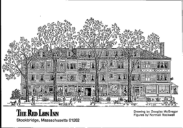 Postcard The Red Lion Inn Stockbridge MA Since 1773 Norman Rockwell 6 x 4&quot; - £4.68 GBP