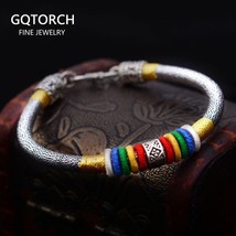 Tibetan Handmade Knots Lucky Rope Bracelet For Women Chinese Traditional Hand St - £21.60 GBP