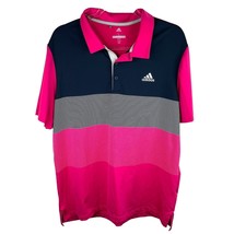 Adidas Mens Golf Polo Large Fuchsia Navy - £19.48 GBP