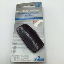 New Leviton Heavy Duty Single Pole Cord Switch #5410, Brown - £4.16 GBP