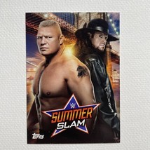 2019 Topps WWE Summerslam Poster Spotlights Brock Lesnar Undertaker #SS-15 - £1.35 GBP