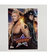 2019 Topps WWE Summerslam Poster Spotlights Brock Lesnar Undertaker #SS-15 - £1.34 GBP