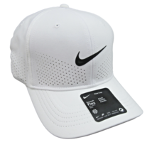 Nike Dri-FIT ADV Rise Structured Swoosh White Hat Cap Size M/L NEW FB563... - $26.95