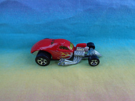 Vintage 2002 Hot Wheels 1/4 Mile Coupe Diecast Car Red w/ Yellow Flames - as is - £1.54 GBP