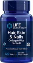 4 BOTTLES SALE Life Extension Hair Skin And Nails Collagen Plus 120  tabs - £64.18 GBP