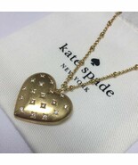Kate Spade New York Gold My Precious Heart Locket Pendant Necklace w/KS ... - $65.64 CAD