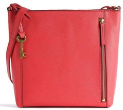 R Fossil Tara Crossbody Cherry Red Pink Leather Handbag ZB7851618 NWT $180 Ret - £67.27 GBP