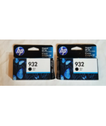2 New HP Original HP Ink 932 Black Exp. 10/2021 - See Description - $11.75